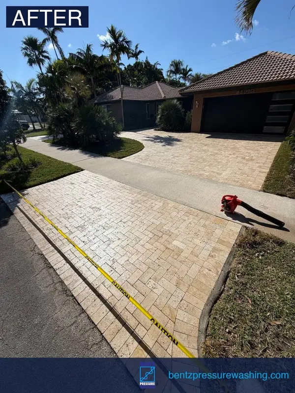 After paver and driveway cleaning in Fort Lauderdale